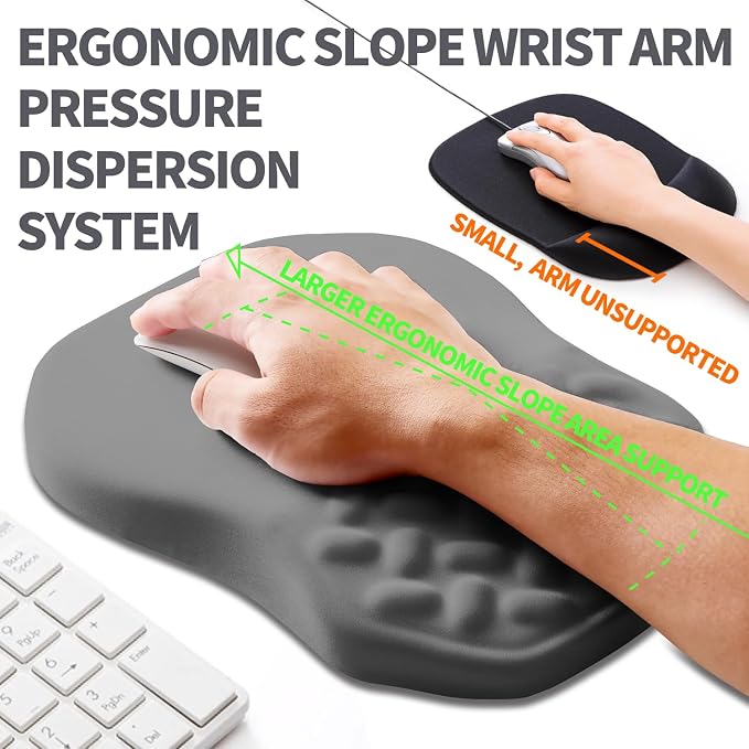 Ergonomic Slope Mouse Pad Wrist Support, Wrist Rest Mousepad - Image 2