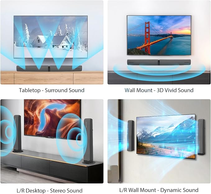 Sound Bar for Smart TV, 90W Soundbar - Image 3