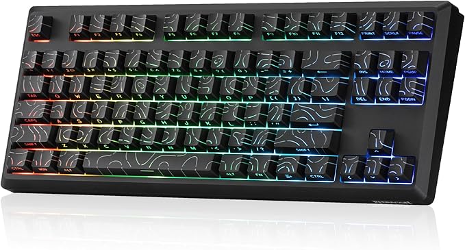 Redragon K737 PRO Wireless 87 Keys Gasket Gaming Keyboard, 80% Premium CNC by REDRAGON