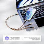 SDBAUX Multi Charging Cable 100W USB C to 3 in 1, Nylon Braided PD 27W/100W - Image 5