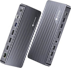 Docking Station Triple Monitor, 100W Laptop Charging, 10Gbps USB-C/A, Plug & by ACTIONSGLOBALUSINC
