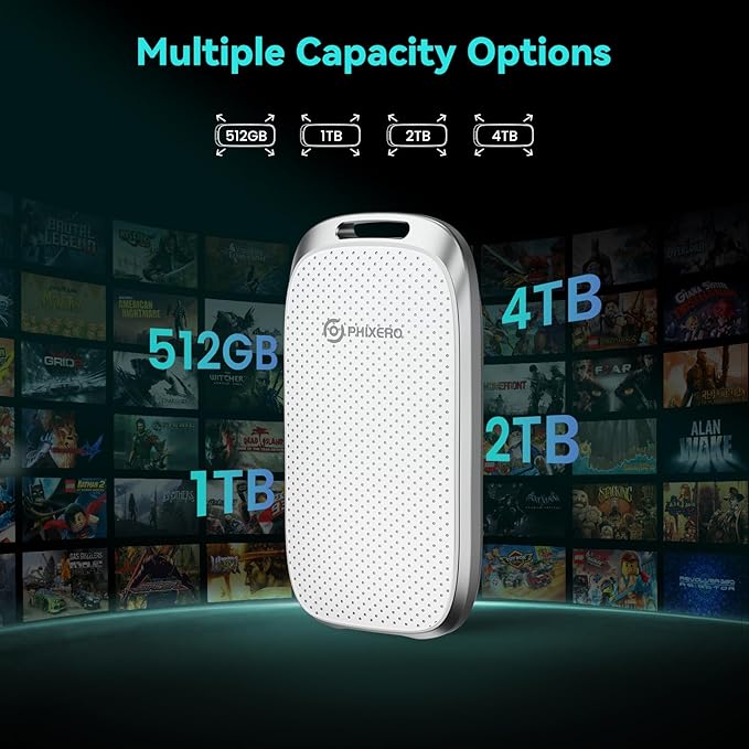 PHIXERO 2TB Portable SSD, Type-C Interface, Built-in mSTAT SSD - Image 6