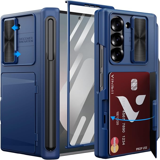 Vihibii for Samsung Galaxy Z Fold 6 Case Wallet by Vihibii
