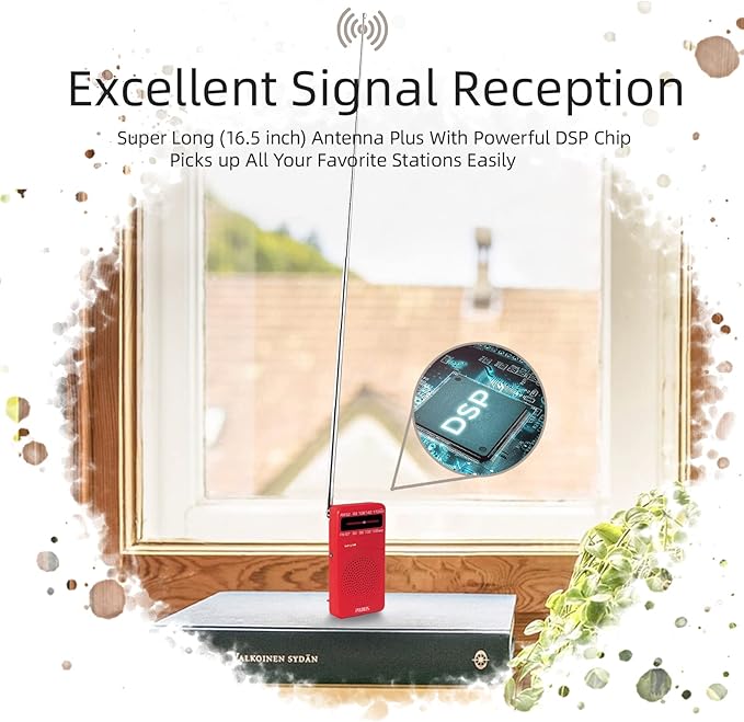 PRUNUS J-166 Portable Radio AM FM, Battery Operated Radio - Image 5