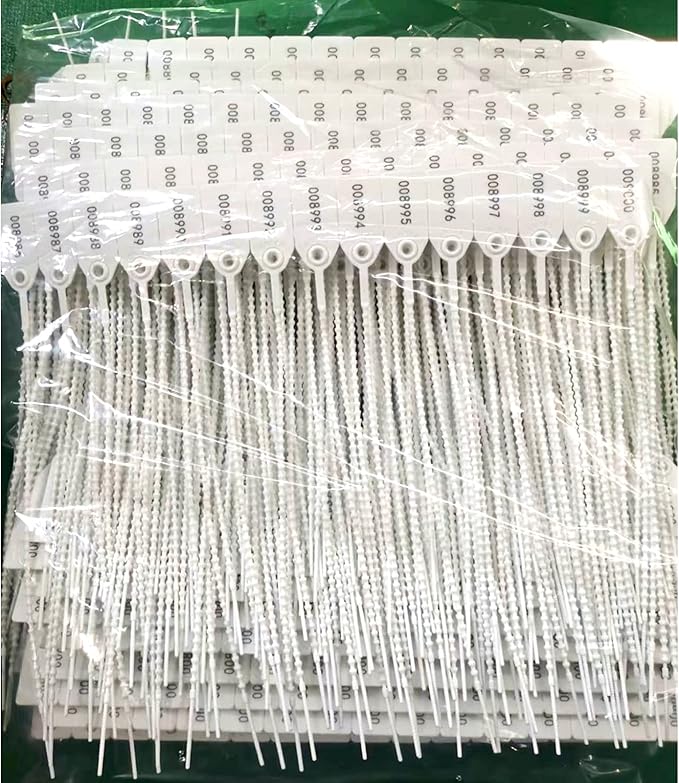 1000 Numbered Plastic Tamper Seals, Zip Ties - Image 5