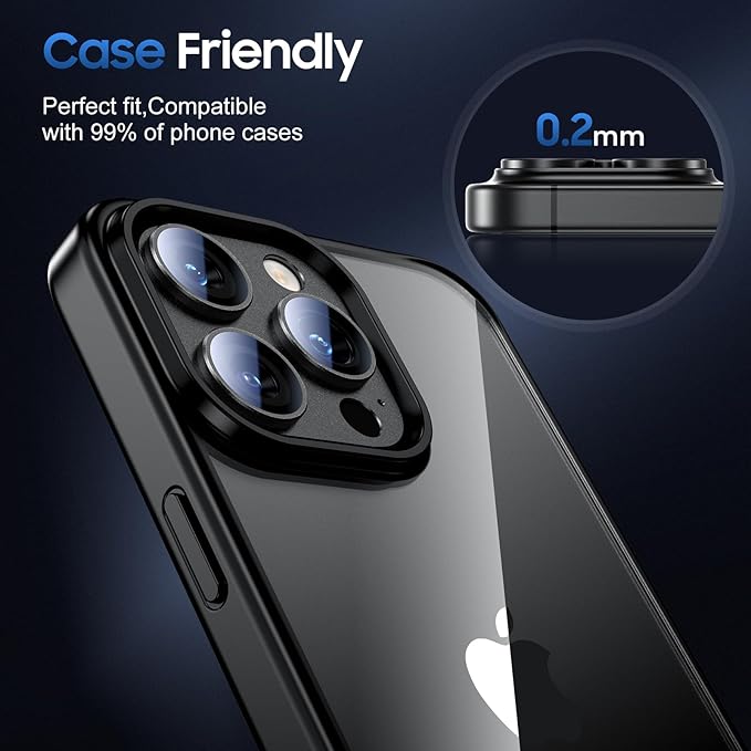 UniqueMe for 3 Pack iPhone 15 Pro/iPhone 15 Pro Max Camera Lens Protector - Image 6