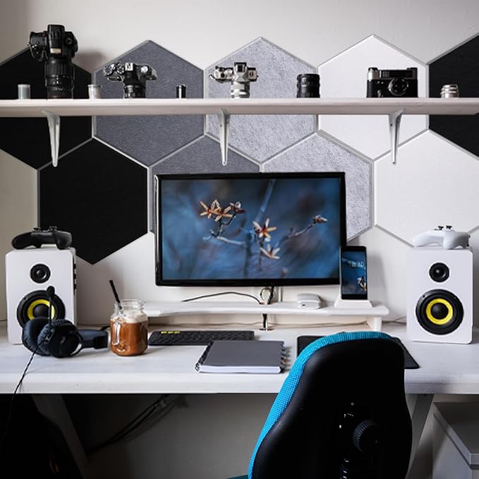 Mollywell Hexagon Acoustic Panels, High Density, Soundproofing, Decorative - Image 7