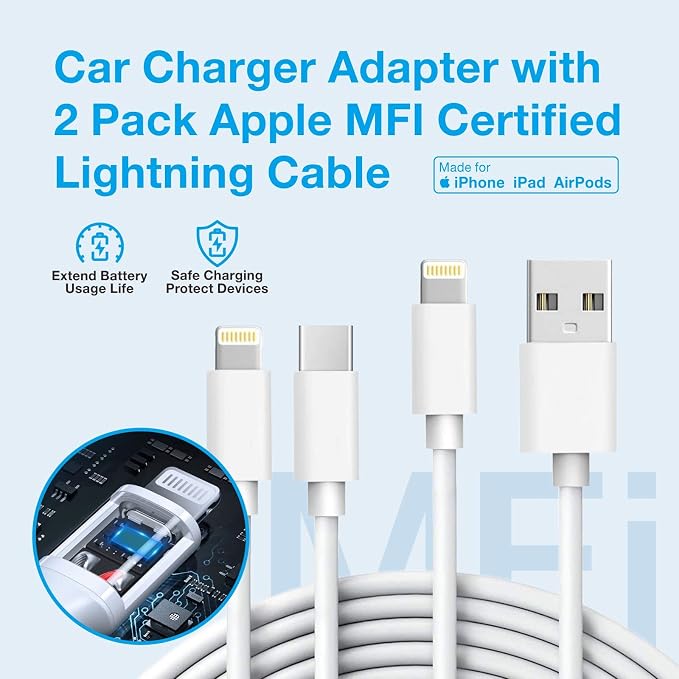 MOCA 38W Fast Car Charger, Dual Port USB C Power Delivery All Metal Lighter PD/ - Image 5