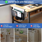 LUKETURE Laptop Holder, Steel Desk Side Storage, No Drill Standing Desk - Image 4