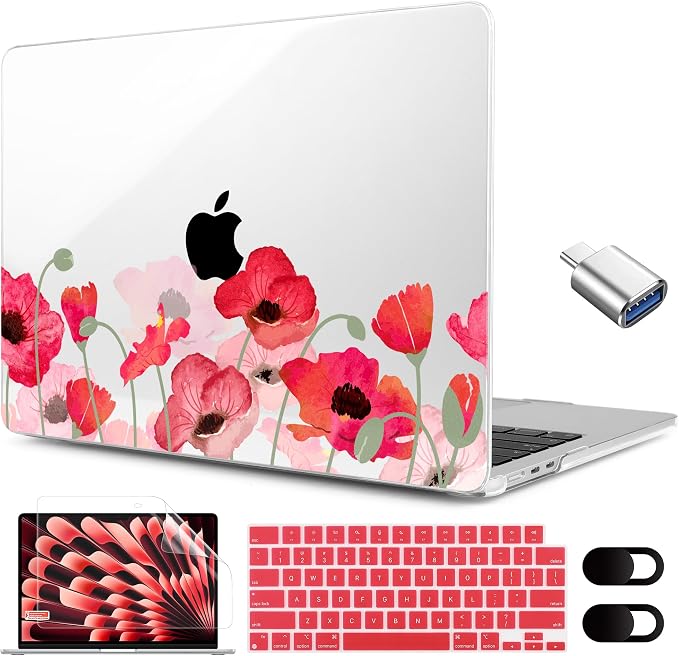 MEEgoodo for M4/M3/M2 MacBook Air 15.3 inch Case 2025 2024 2023, Case Fit Model by MEEgoodo