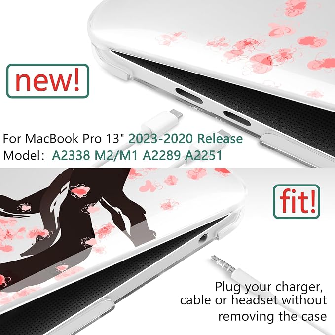 TWOLSKOO Compatible with MacBook Pro 13 inch Case 2023-2016 A2338 M2/M1 A2251 - Image 2