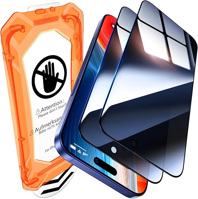 UniqueMe for iPhone 16 / iPhone 15 Privacy Screen Protector by UniqueMe