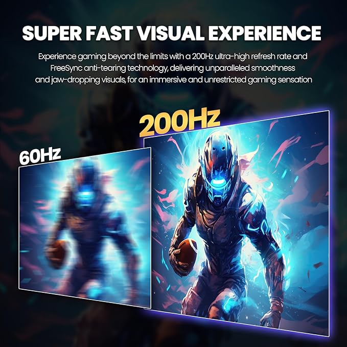 CRUA 32Inch Curved Gaming Monitor, FHD VA Screen 165Hz/200Hz, 1800R VA Screen - Image 3