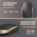 Wireless Keyboard and Mouse, Vssoplor 2.4GHz Rechargeable Compact Quiet - Image 5
