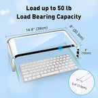 AboveTEK Acrylic Monitor Stand – Clear Monitor Riser & Computer Desk Stand - Image 2