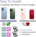 2 Pack Camera Lens Protector for iPhone 13 Pro/iPhone 13 Pro Max, AR Tempered - Image 2