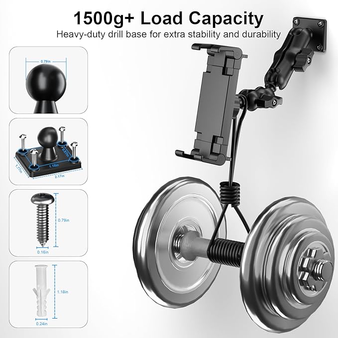 PLDHPRO Tablet Mount for Truck, Heavy Duty Drill Base Tablet Holder for Car - Image 4