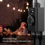 Minoston Outdoor Timer for Lights 2 Pack, Dusk Dawn Outdoor Timer Outlet 2 - Image 4
