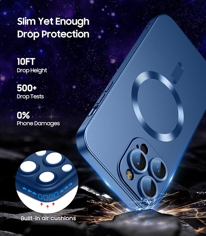 Magnetic for iPhone 15 Pro Case Slim Soft Silicone Bumper Shockproof Metallic - Image 4