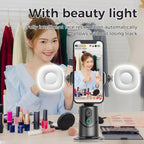 Auto Face Tracking Phone Holder, No App Required, 360° Rotation Phone Camera - Image 3
