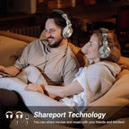 OneOdio A70 Bluetooth Over Ear Headphones, Wireless Headphones w/ 72H Playtime - Image 6