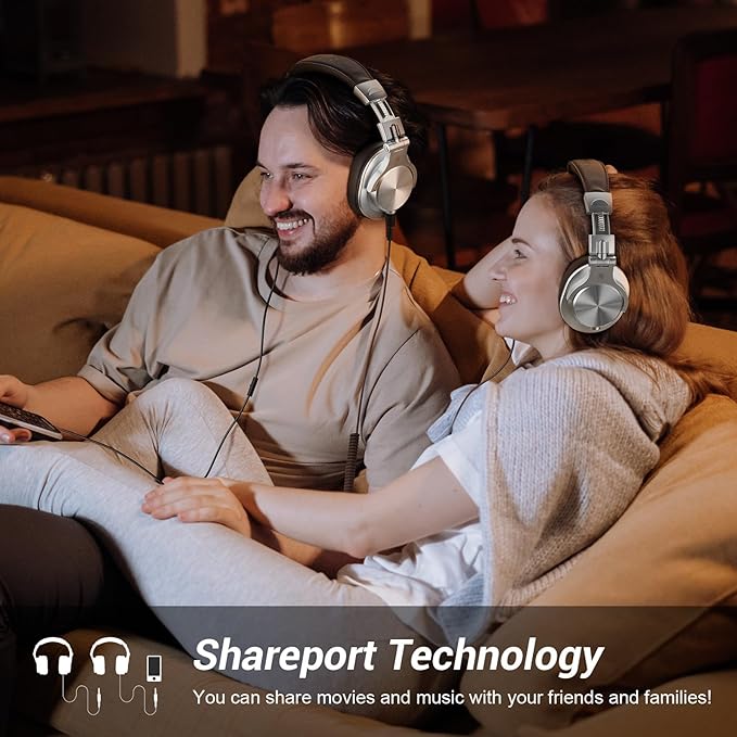 OneOdio A70 Bluetooth Over Ear Headphones, Wireless Headphones w/ 72H Playtime - Image 6