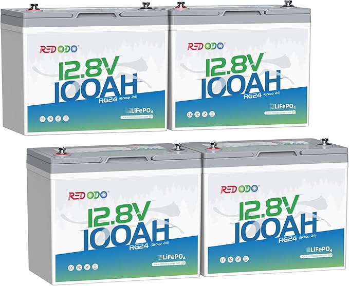 Redodo 12V 100Ah LiFePO4 Battery Group24, 25% Smaller Size, 1280Wh Energy by PrimeDayRedodoSaveup55