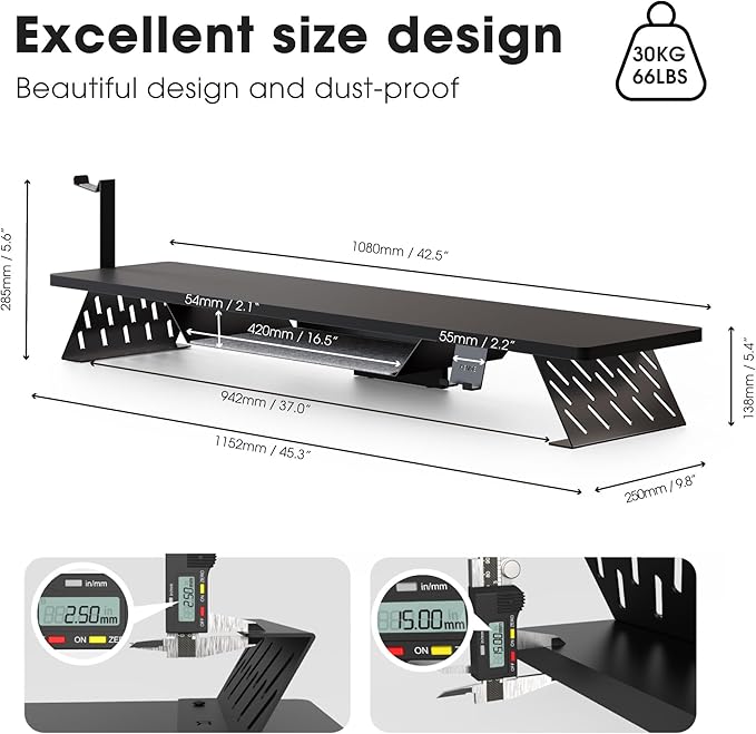 Fenge Dual Monitor Stand, 42.5 Inch Monitor Riser - Image 5