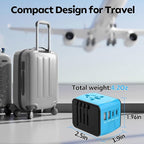 JMFONE Universal Travel Adapter, 4 USB C/A Ports & 2500W AC Outlets, All-in-One - Image 6