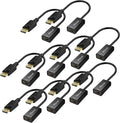 4K DisplayPort to HDMI Adapter, 10 Pack, Uni-Directional Gold-Plated Display by MoreadDirect