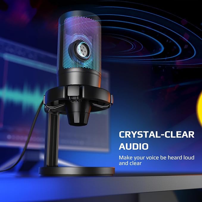 Fifine USB Microphone for PC Gaming, Computer Desktop Streaming Microphone - Image 3