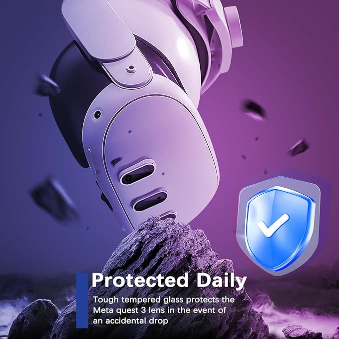 Camera Lens Protector for Oculus Meta Quest 3, Thin 9H Tempered Glass, Alloy - Image 2
