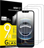 NEW'C 3 Pack Designed for iPhone 16e Screen Protector, Enhanced Tempered Glass by NEWC
