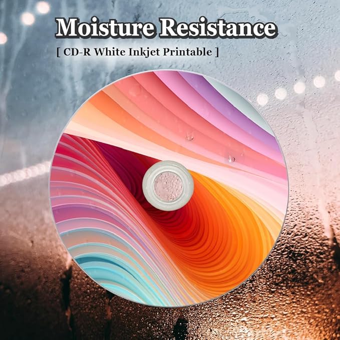 OPTIMUM CD-R Blank Disc 700MB 52X Moisture Resistant White Inkjet Hub Printable - Image 3