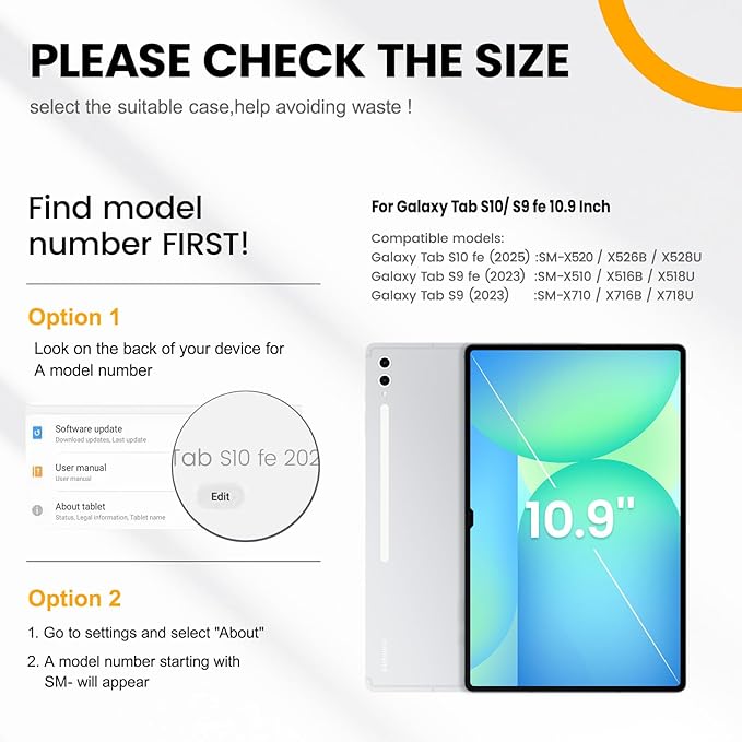 Timecity Case for Samsung Galaxy Tab S10 FE/ S9 FE 5G 10.9 Inch/ S9 11 Inch - Image 2