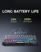 GravaStar Mercury K1 Lite 75% Gaming Keyboard, 2.4GHz/BT/Wired Tri-Mode - Image 6