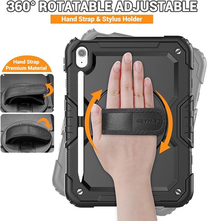 SEYMAC for iPad 11th/10th Generation Case 2025/2022, Sturdy Heavy Duty - Image 3