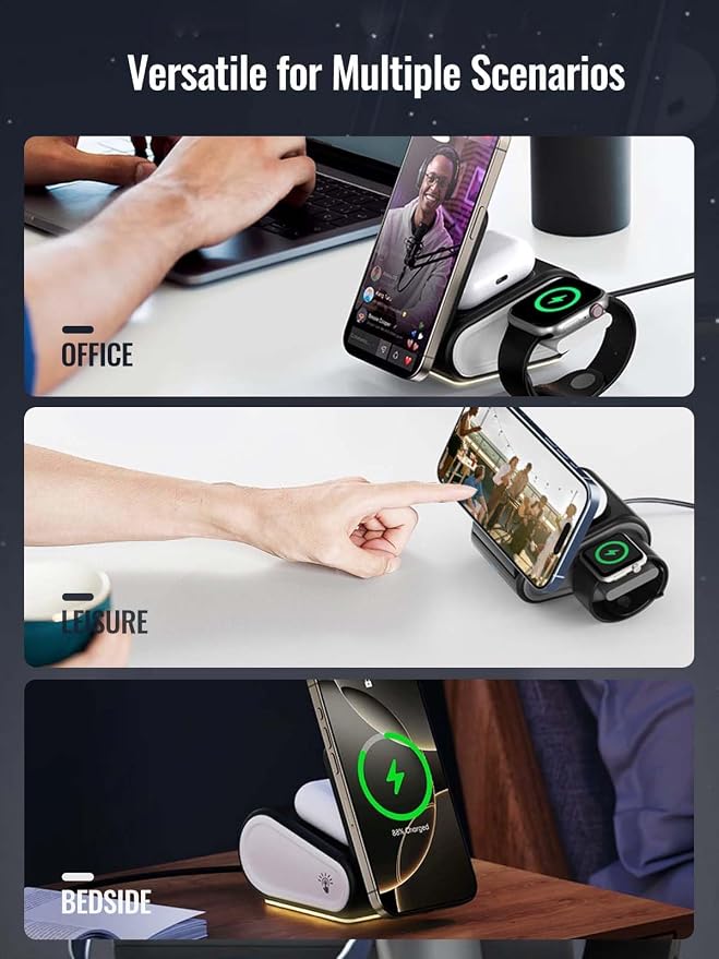 4 in 1 Wireless Charger for iPhone, Mag-Safe Charger for iPhone 16/15/14 Series - Image 9