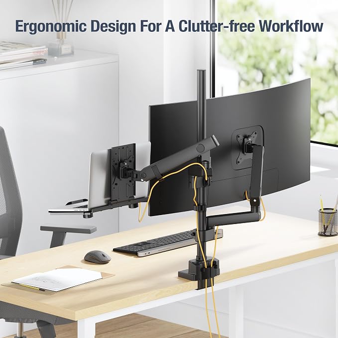 AVLT Laptop & 40 Inch Monitor Arm Pole Top Mount - Image 9