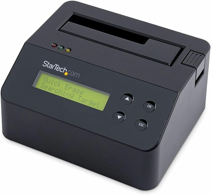 StarTech.com Single Bay Hard Drive Eraser, Standalone HDD/SSD Disk by StarTech
