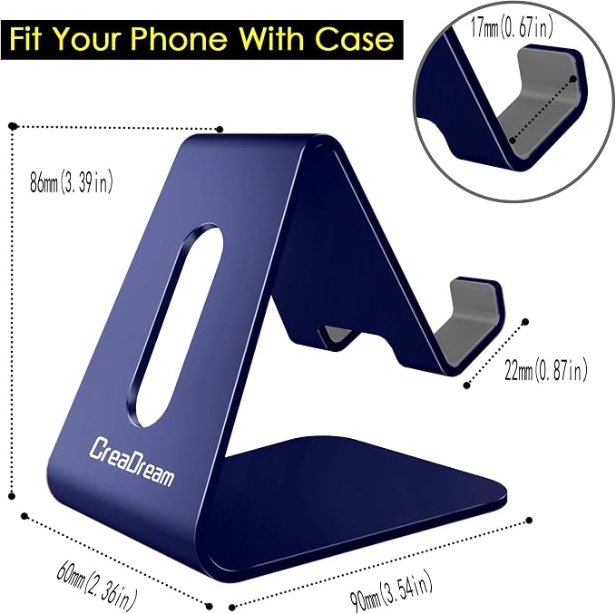 CreaDream Cell Phone Stand, Aluminum Desktop Stand Compatible - Image 5