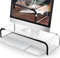 AboveTEK Acrylic Monitor Stand, Premium Large Monitor Riser 20 inch, Crystal by AboveTEK