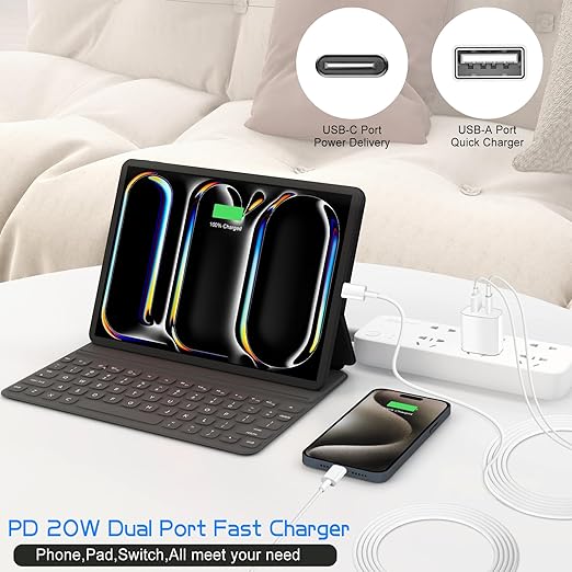 Dual Port A/C Charger for iPhone 16 15, Double A/C iPhone 16 15 Charger Fast - Image 6