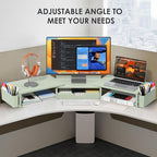 OPNICE Desk Organizers and Accessories, Dual Monitor Stand Riser - Image 5