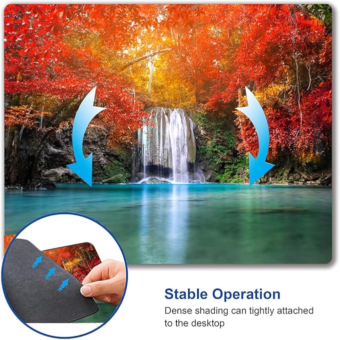 Mouse Pad, Natural Landscape Mouse Mad, Square Waterproof Mouse Pad Non-Slip - Image 6