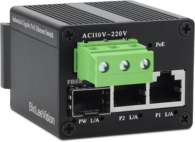 Ultra Mini Ethernet PoE+ Switch, 2 PoE+ Output & 1-Uplink SFP Port, 30W PoE by Unknown