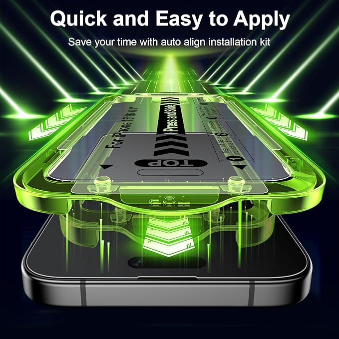 Esanik for iPhone 16/15 Matte Glass Screen Protector Anti-Glare & - Image 2