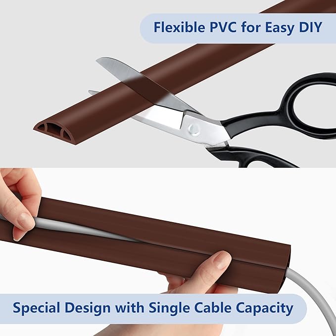 Brown PVC Floor Cord Cover - 4ft - Image 4