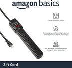 Amazon Basics Surge Protector Power Strip, 6-Outlet - Image 2