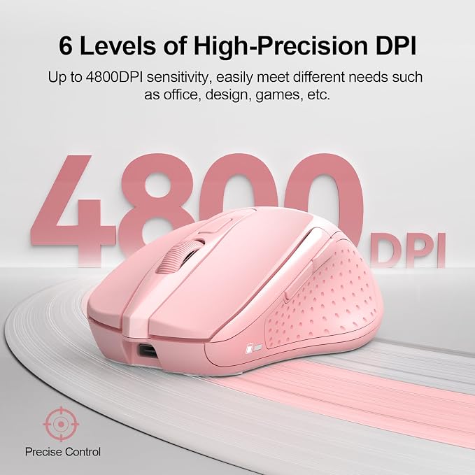 TECKNET Rechargeable Wireless Mouse, 2.4G Silent Mouse, Quiet Click, 6 - Image 5